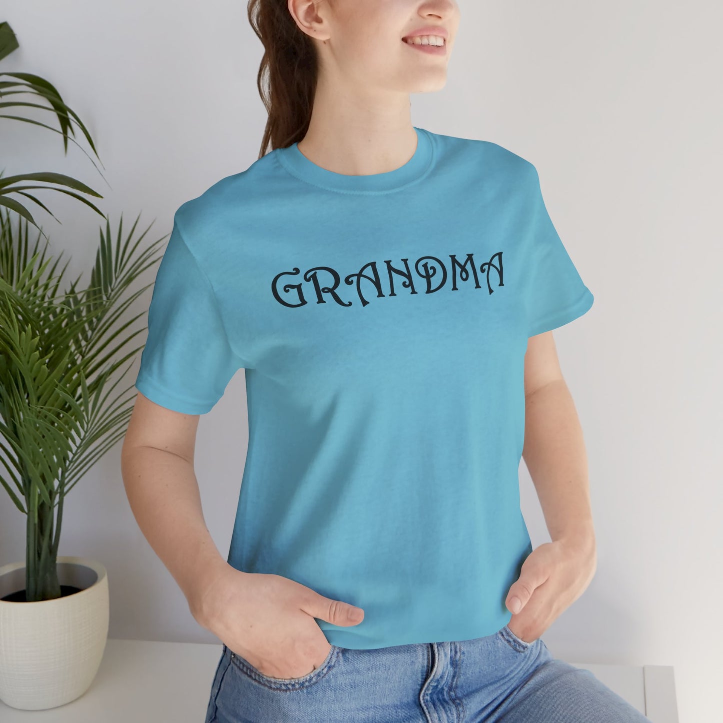 T-shirt en coton avec signature de grand-mère