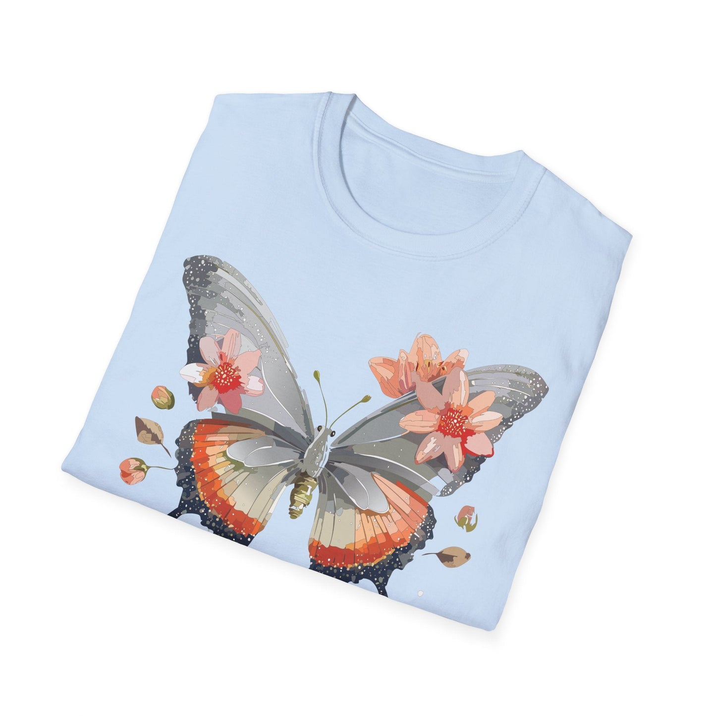 Monarch Butterfly T Shirt Unisex Softstyle Gildan 64000 100 Percent Ring Spun Cotton Tee