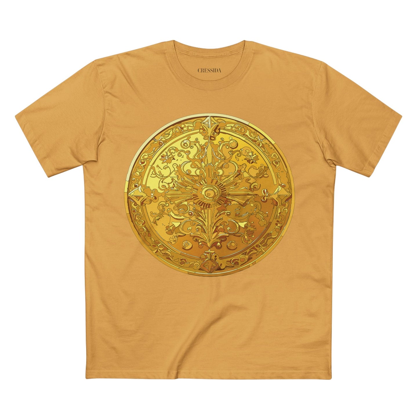 Antique Gold Coin Graphic Design T-Shirt Unisex 100 Cotton With Golden Print Artwork Tee 24