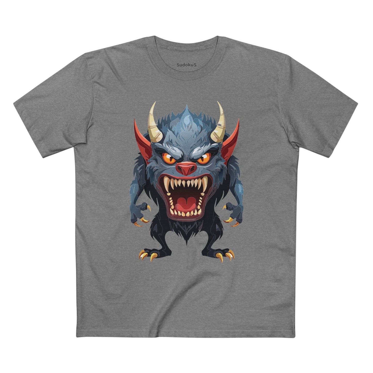 Cartoon Monsters Graphic Unisex 100 Cotton Staple Tee 10