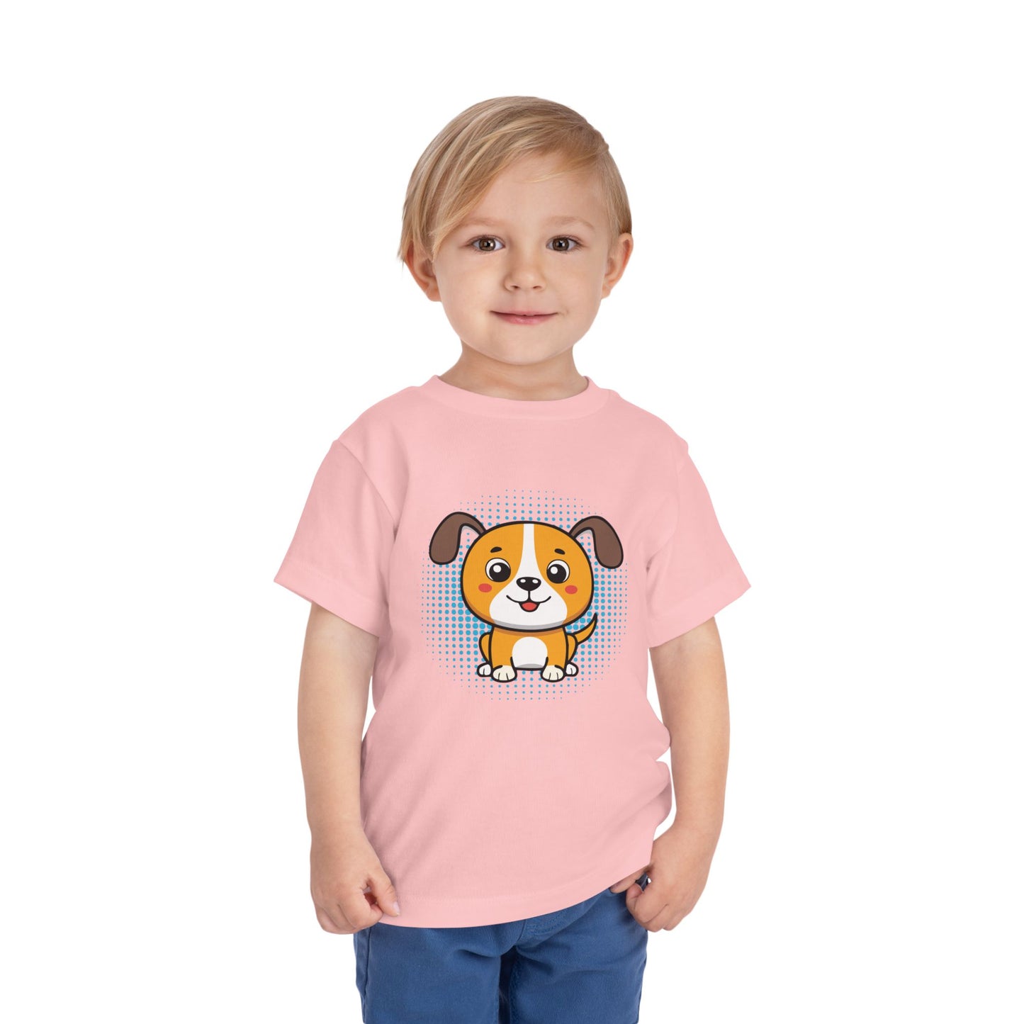 Bonita camiseta de manga corta para niños pequeños con diseño de cachorro: regalo adorable para amantes de las mascotas (2 a 5 años)