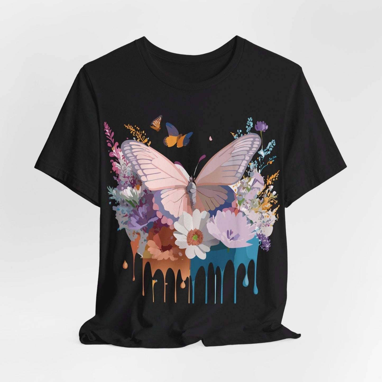 Butterfly Graphic Tee Unisex Vintage Art Design Adelpha Short Sleeve