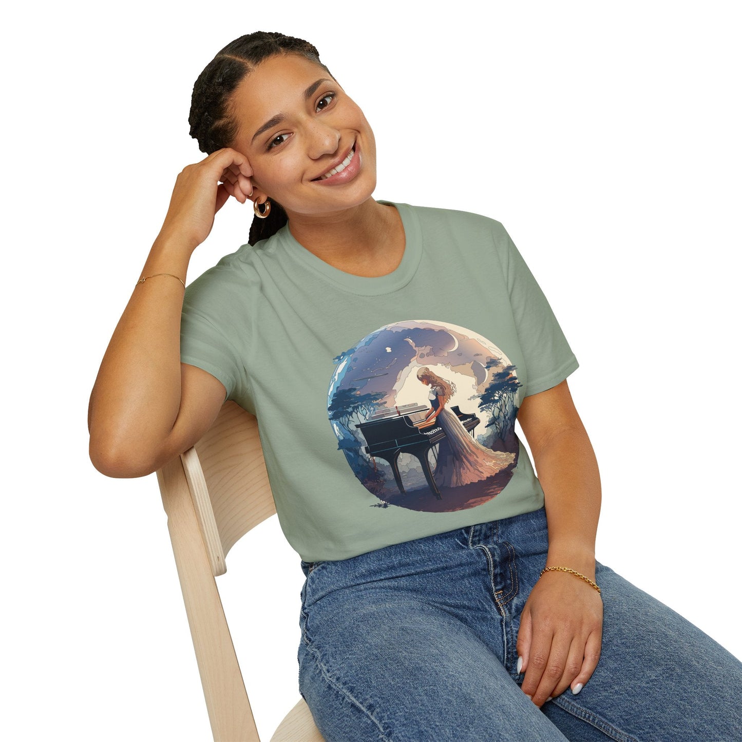 Womens Graphic T Shirts Art Design Shirt Unisex Softstyle Gildan 64000 Short Sleeve