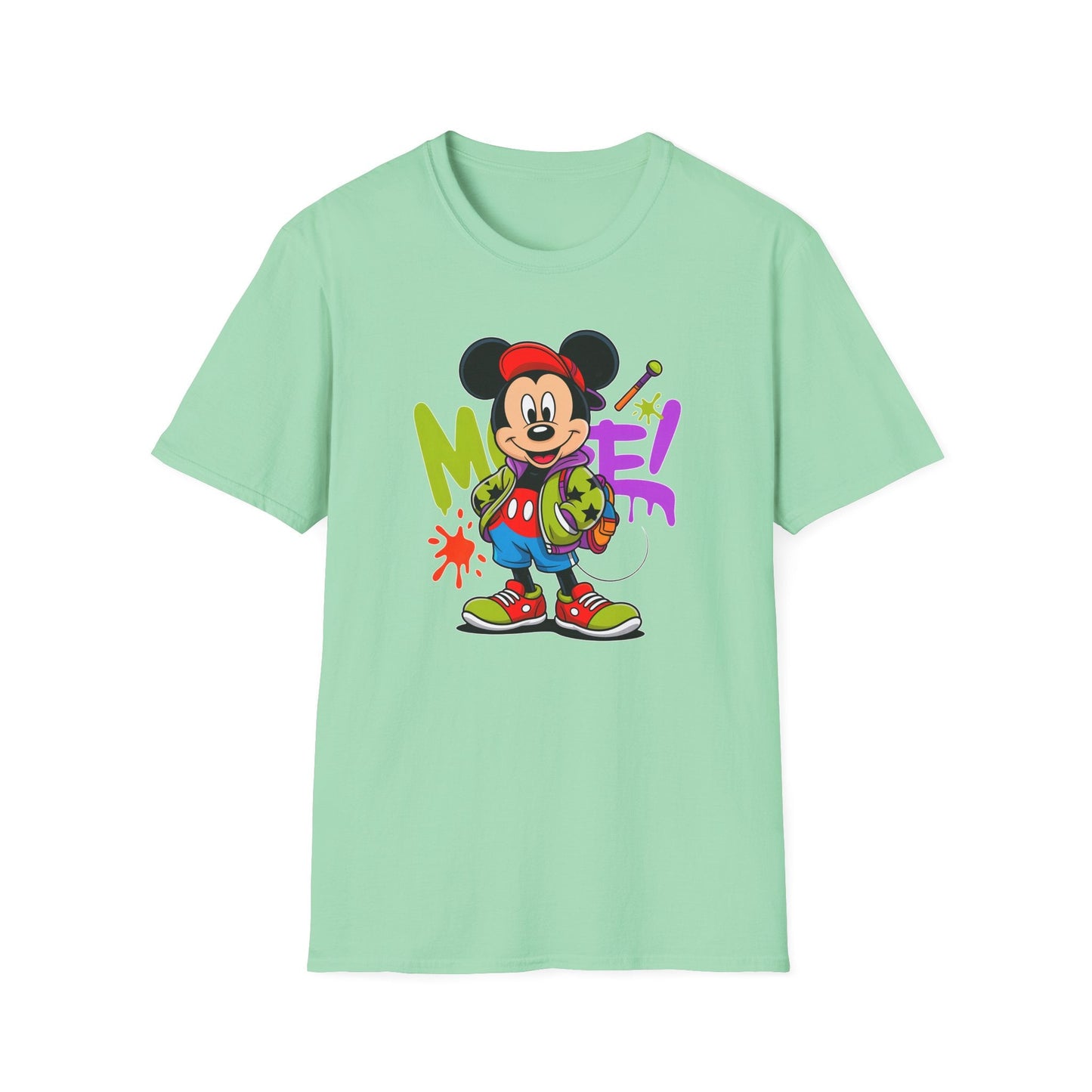 Unisex Cartoon T Shirt with Animation Design Funny Animals Tee Gildan Softstyle 64000