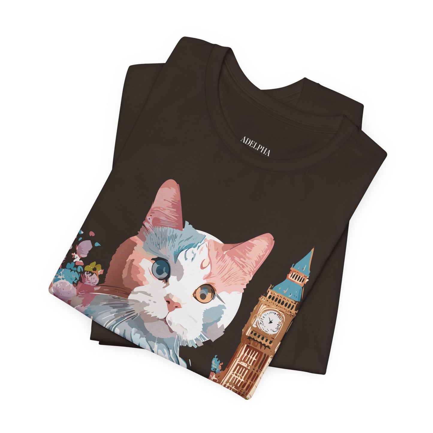 Unisex Cat Graphic Tee With Vintage Inspired Art By Adelpha Brand