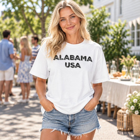 Alabama State Travel Tourist Graphic Tee Unisex 100 Cotton Comfort Colors T-Shirt