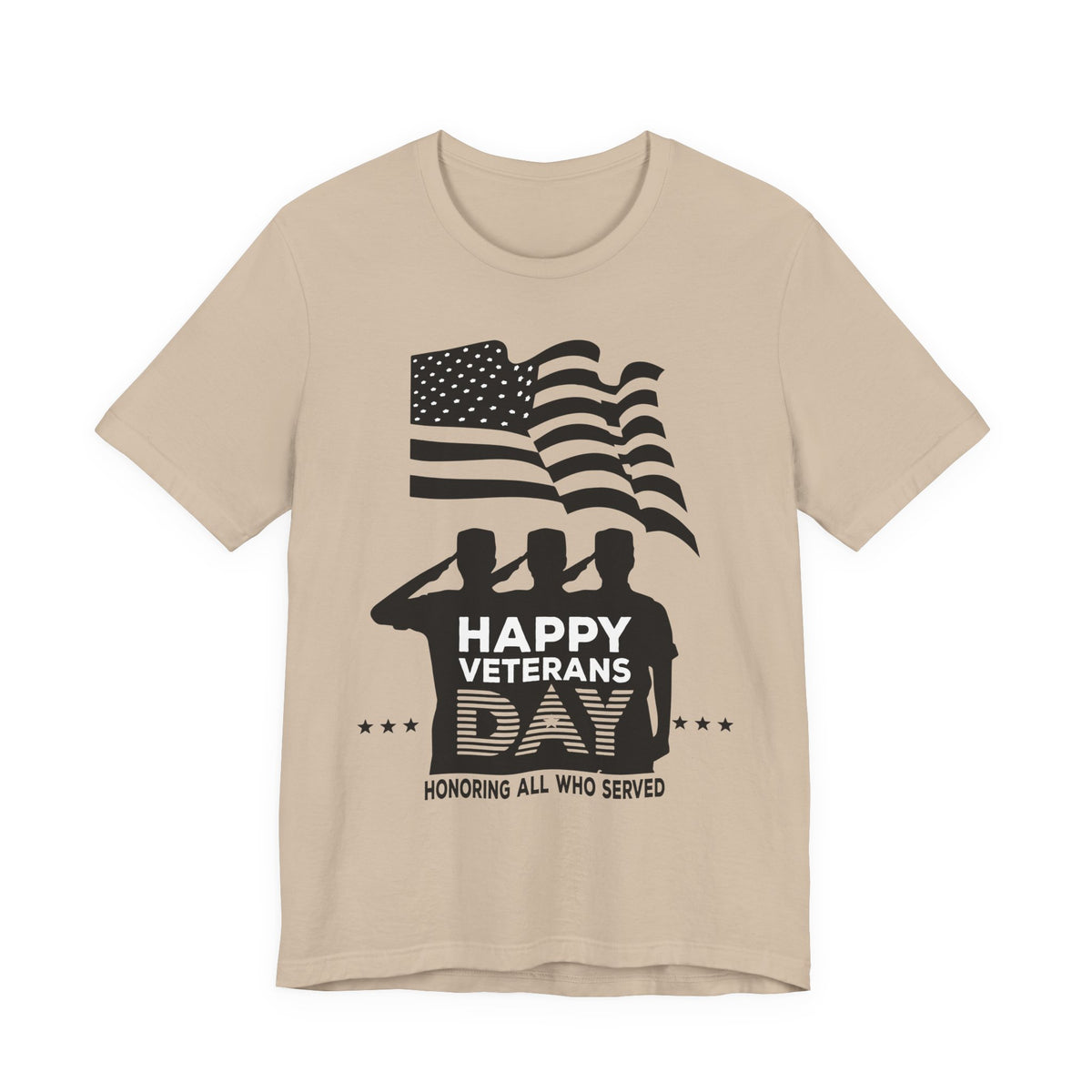 Happy Veterans Day saluting soldiers T-Shirt Patriotic American flag Unisex Cotton v51