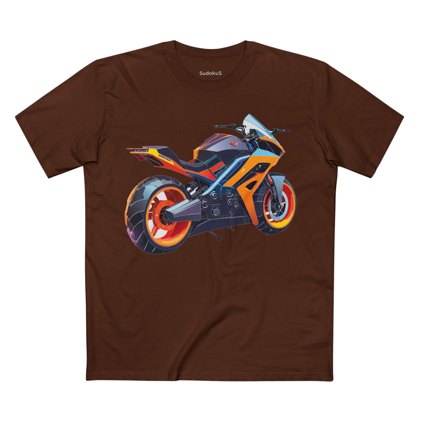 Moto Bike Graphic Unisex 100 Cotton Staple Tee 30