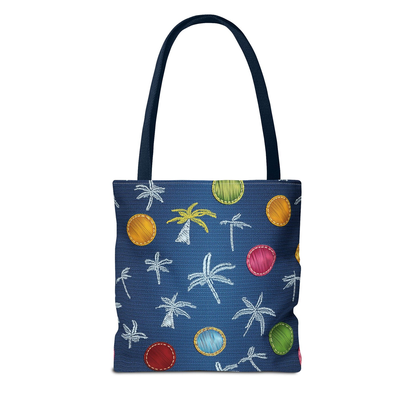 Denim Fabric Imitation Print Unisex Canvas Bag Poly Spun 3 Sizes Tote Bag 182-9