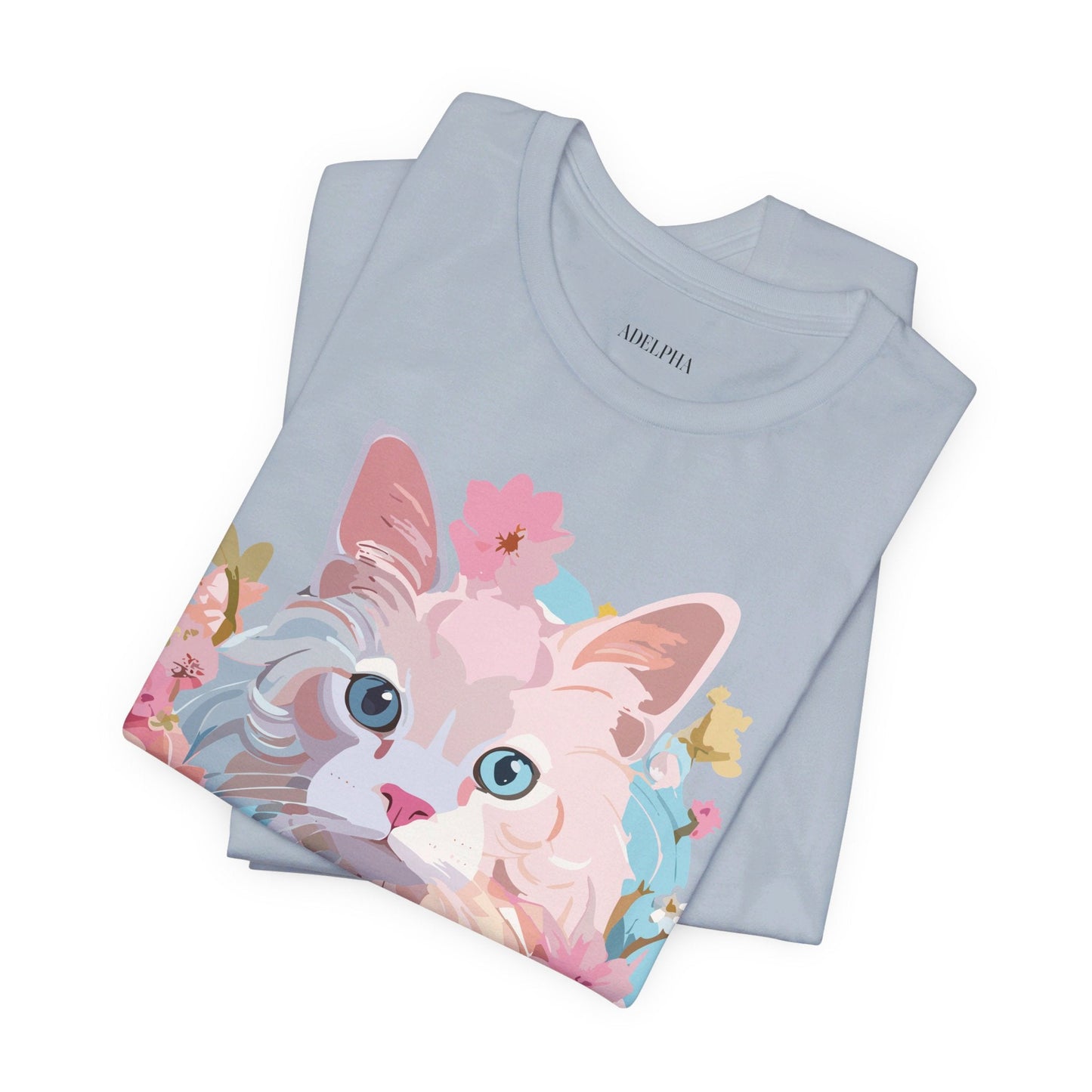 Cat Graphic T Shirt Unisex Short Sleeve Vintage Adelpha Art Tee