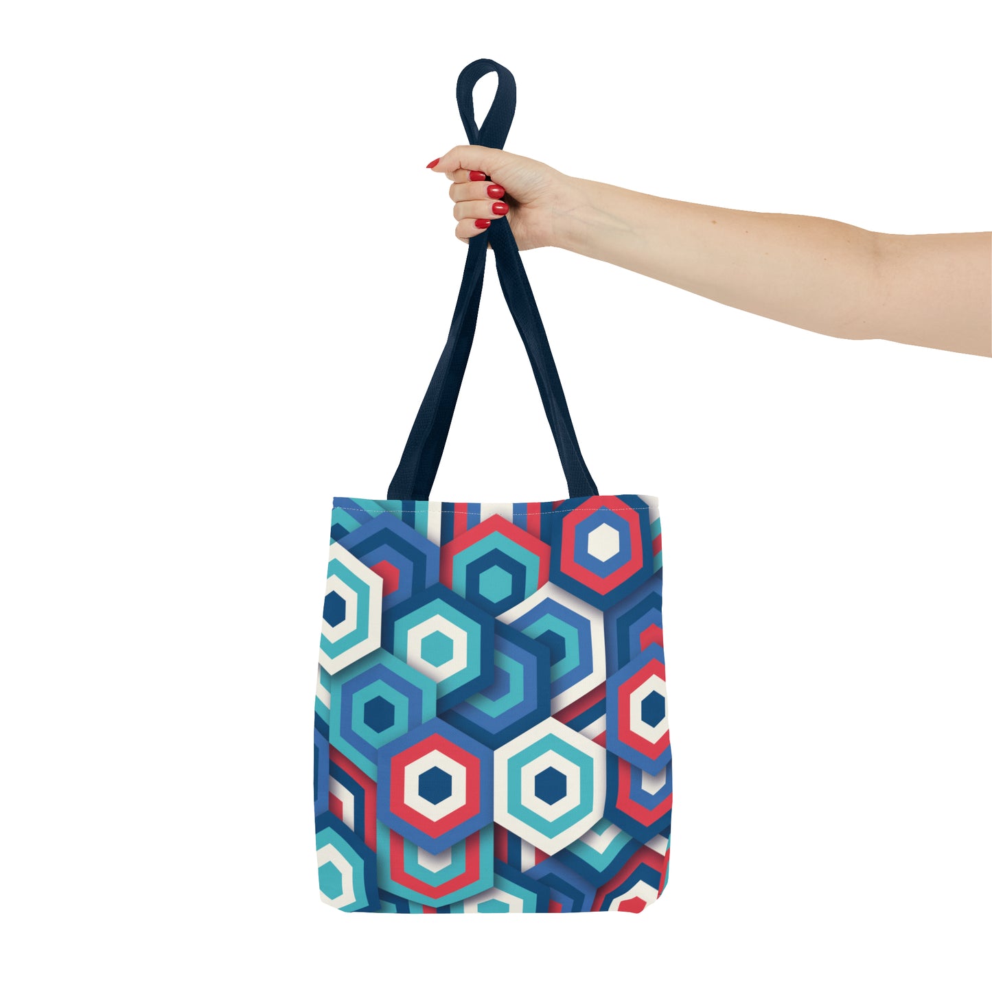 Bolsa de lona con estampados abstractos 