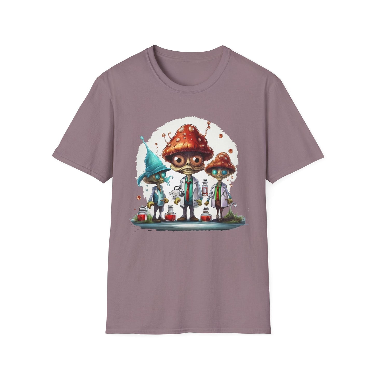 Mashroom Tee Shirt Unisex Funny Mashroom Design Cotton Tee Gildan Softstyle 64000