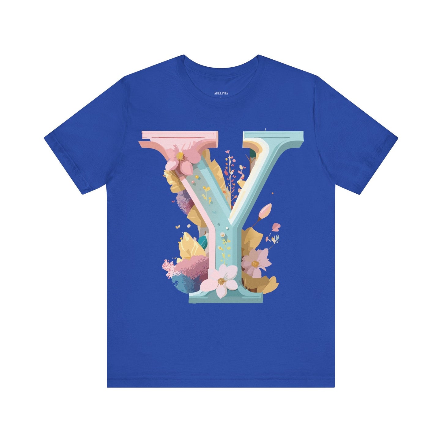 Letter Y Shirt Unisex Graphic Tee Vintage Inspired Artwork Adelpha Short Sleeve Design