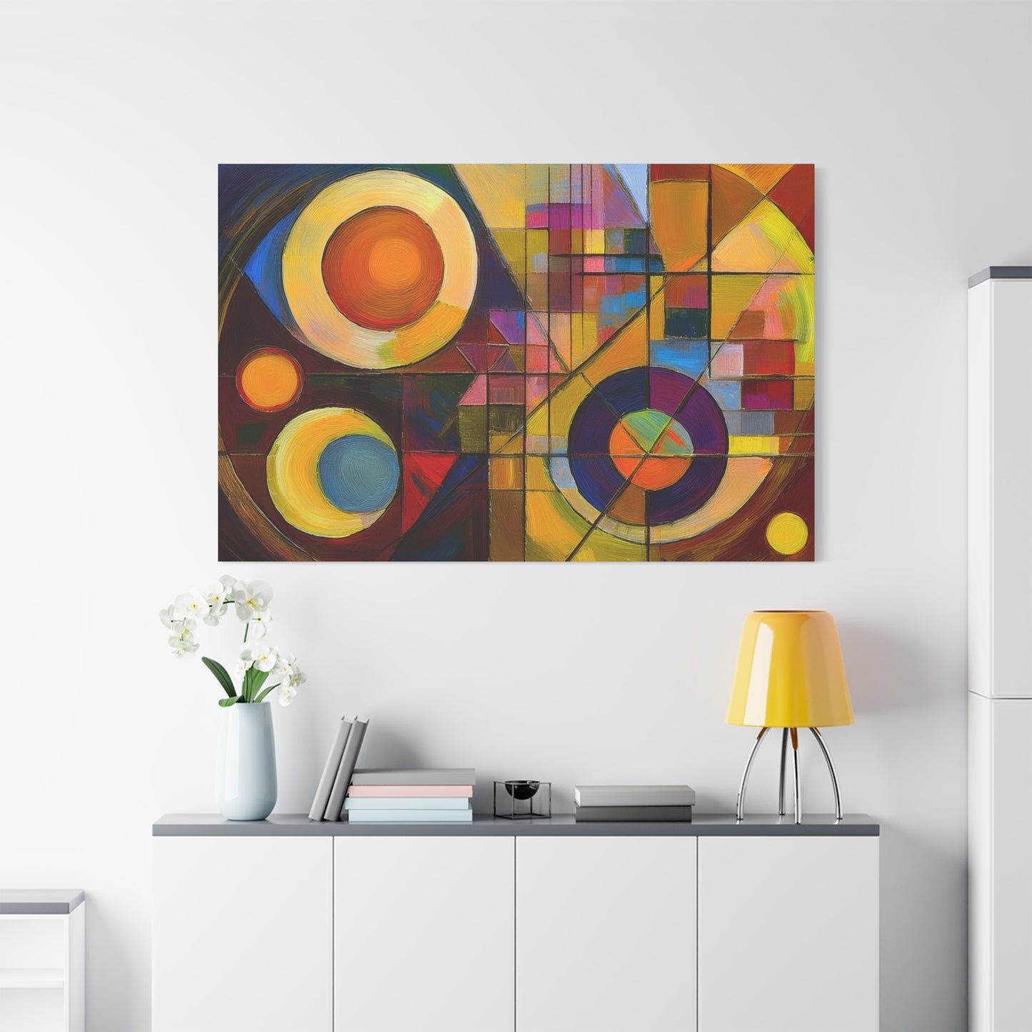 Abstract Oil Painting Print Canvas 24x16, 30x20, 36x24, 48x32, 60x40 Bright Latex Inks, Pine-Wood Inner Frame ABH-7