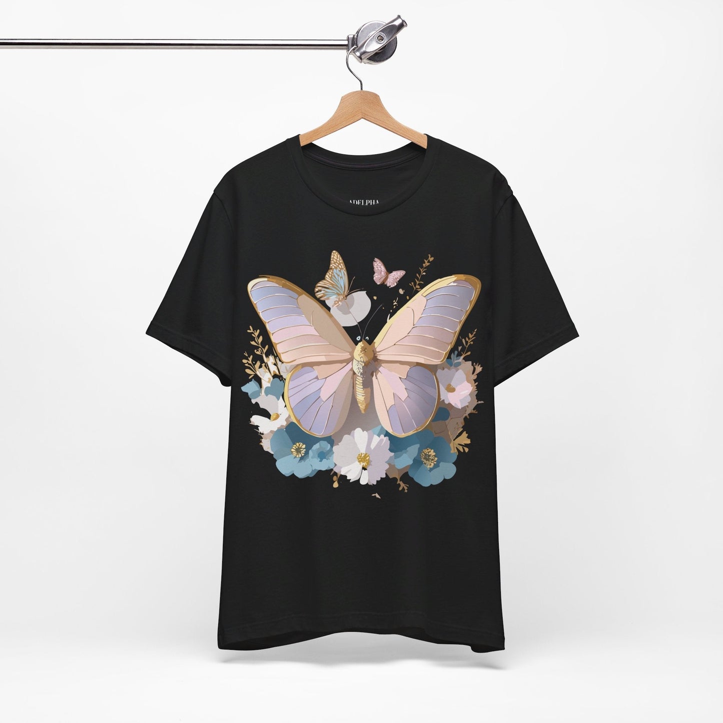 Butterfly Graphic Tee Unisex Short Sleeve Vintage Inspired Artwork Adelpha