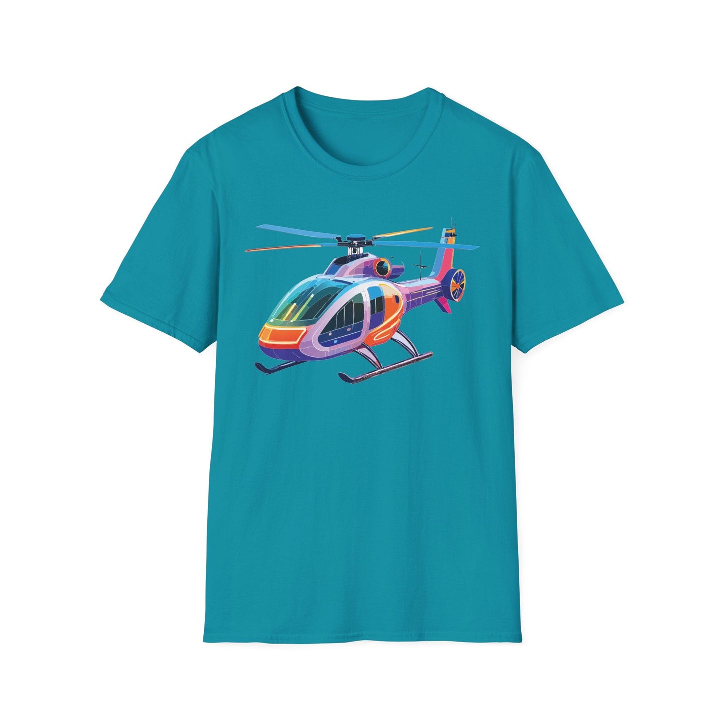 Chopper Helicopter Graphic Unisex Cotton Softstyle Short Sleeve Tee 7