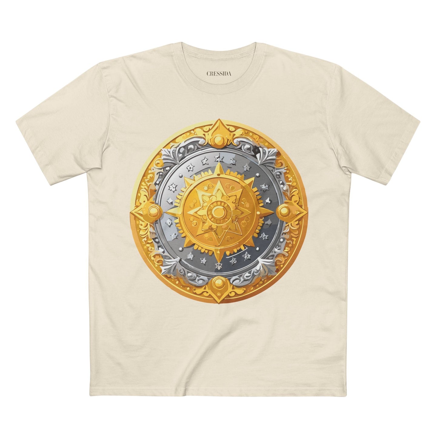 Antique Gold Coin Graphic Design T-Shirt Unisex 100 Cotton With Golden Print Artwork Tee 23