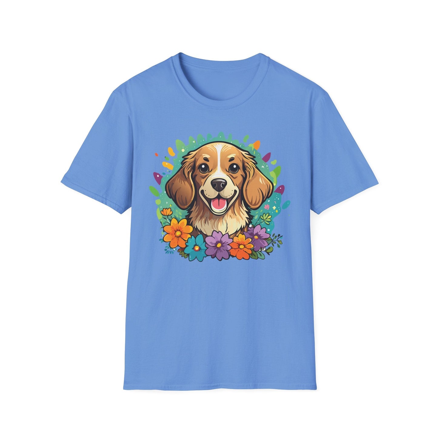 Dog Lover Unisex Animal Print T Shirt Cotton Tee Gildan Softstyle 64000