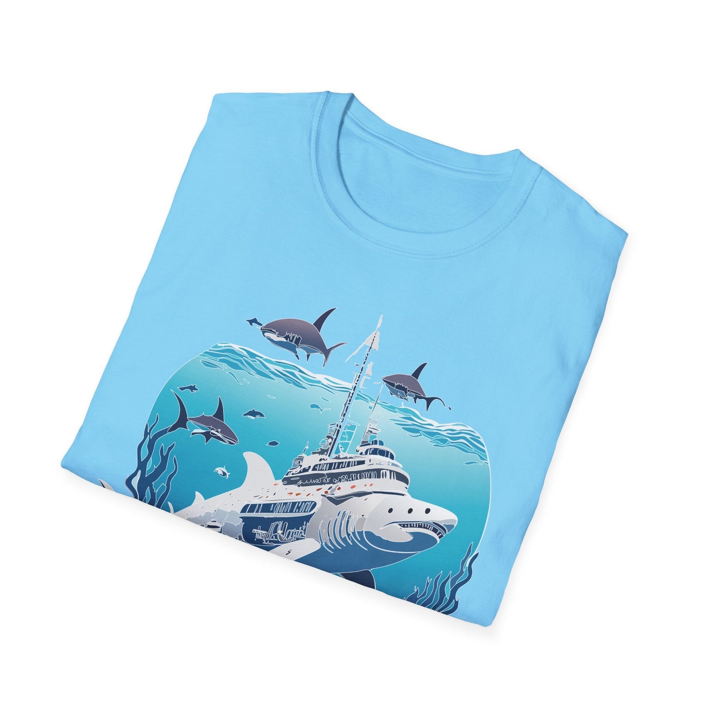 Ocean Tee Shirt Unisex Softstyle 64000 Ring Spun Cotton Art Design Tee For Everyday Comfort