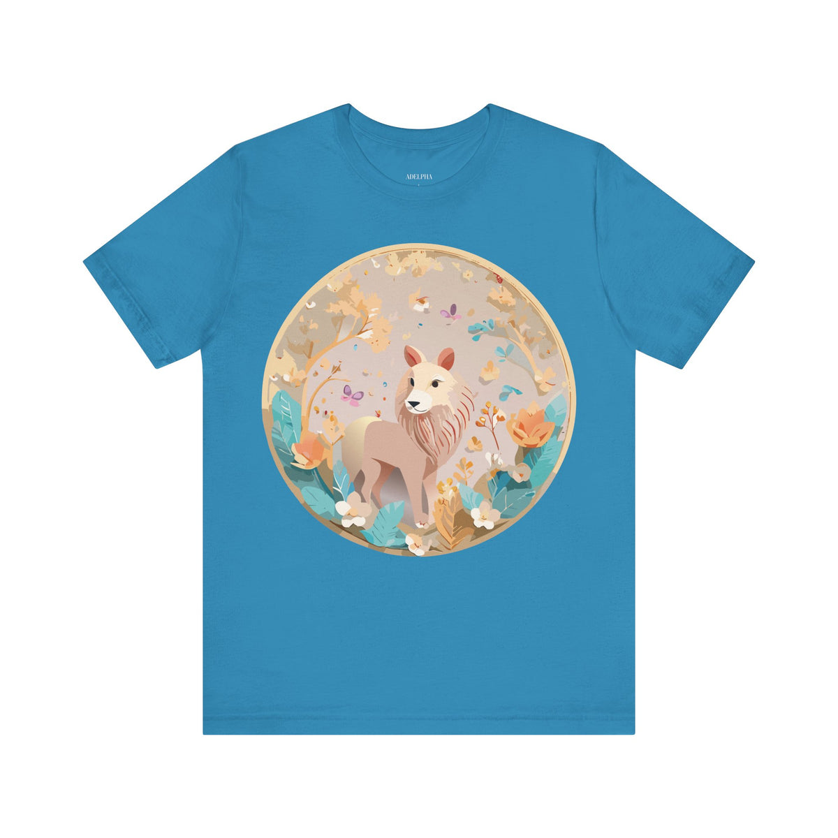 Medallion Graphic Unisex Cotton Bella+Canvas Tee with Floral Art Design m69