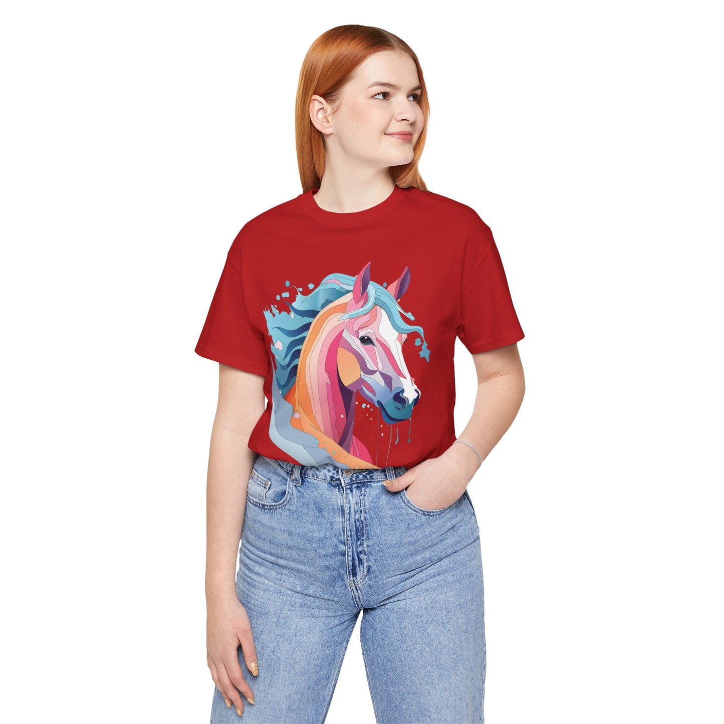 Unisex Animal Tee Shirt With Art Design Wild Animals Short Sleeve Premium Comfort Fit