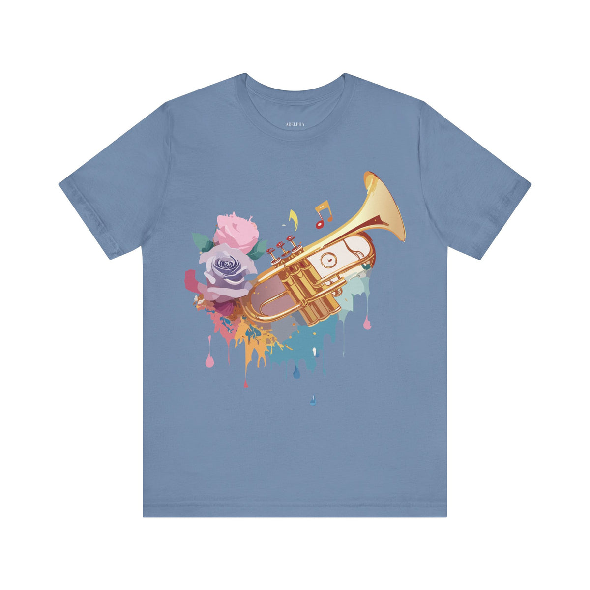 Music Graphic Unisex Cotton Bella+Canvas Tee with Art Design m114