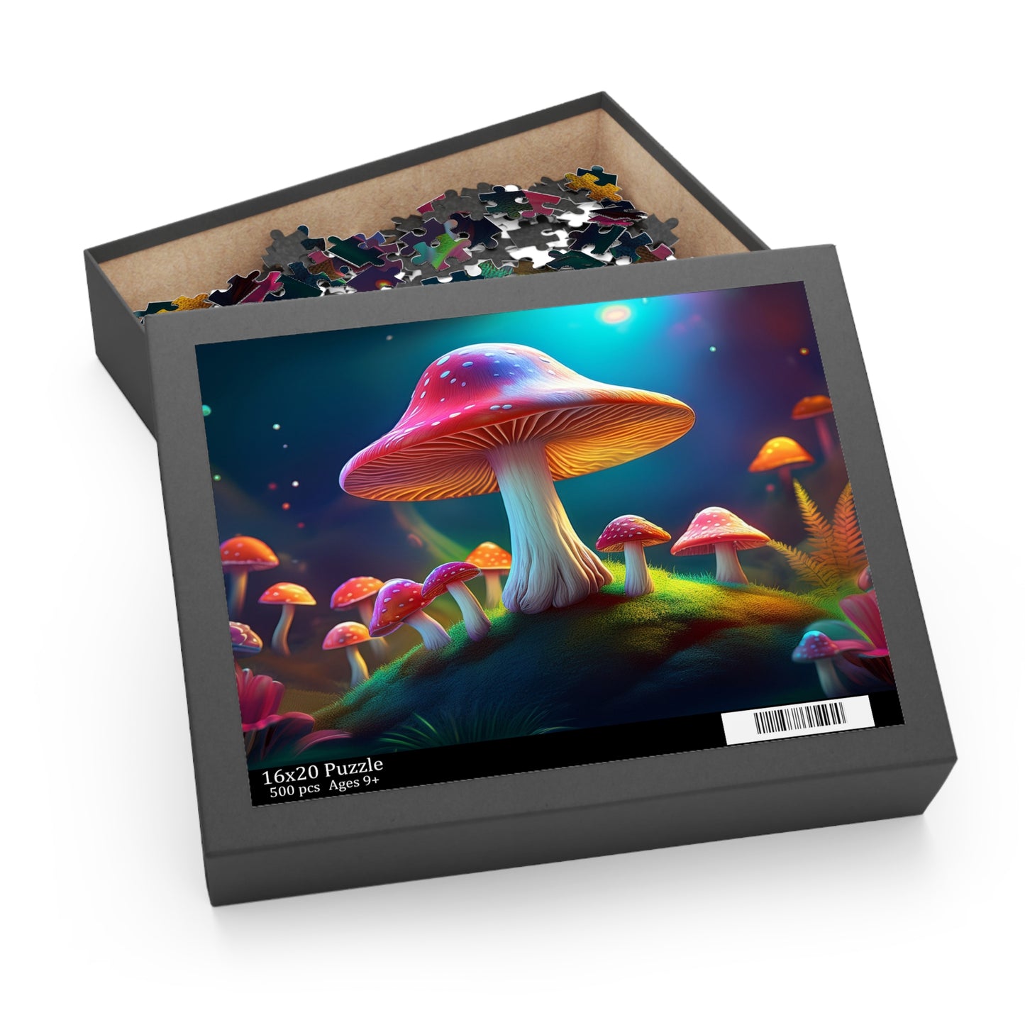 Mushrooms Puzzle 500-Chipboard Pieces in Box | Kids Puzzles Size: 16" x 20",  Ages 9+ and Family pn26