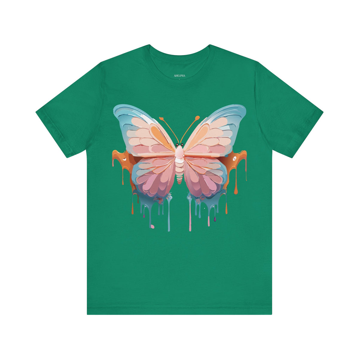 Butterfly Graphic Unisex Cotton Bella+Canvas Tee with Art Design n90