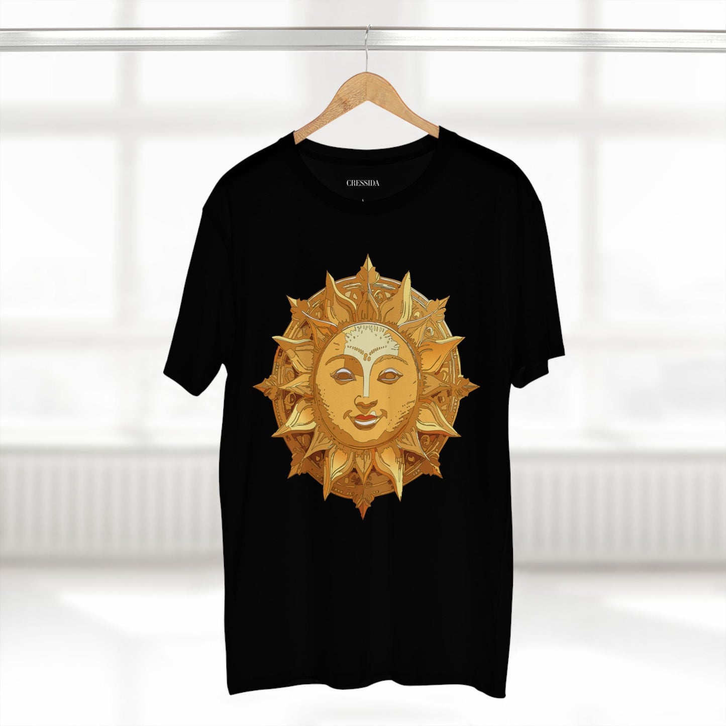 Gold Sun Graphic Unisex 100 Cotton T-Shirt with Golden Art Design 22
