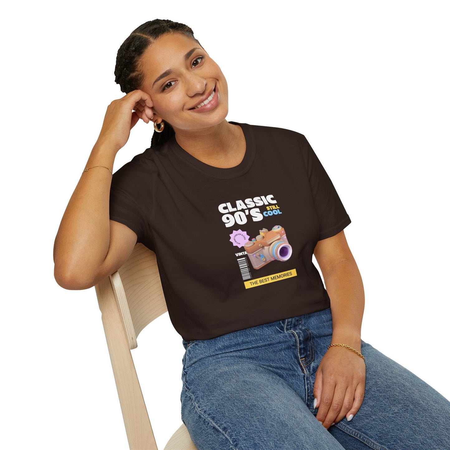 90s Camera T-Shirt Classic 90s Cool Unisex Cotton Retro Photography Tee