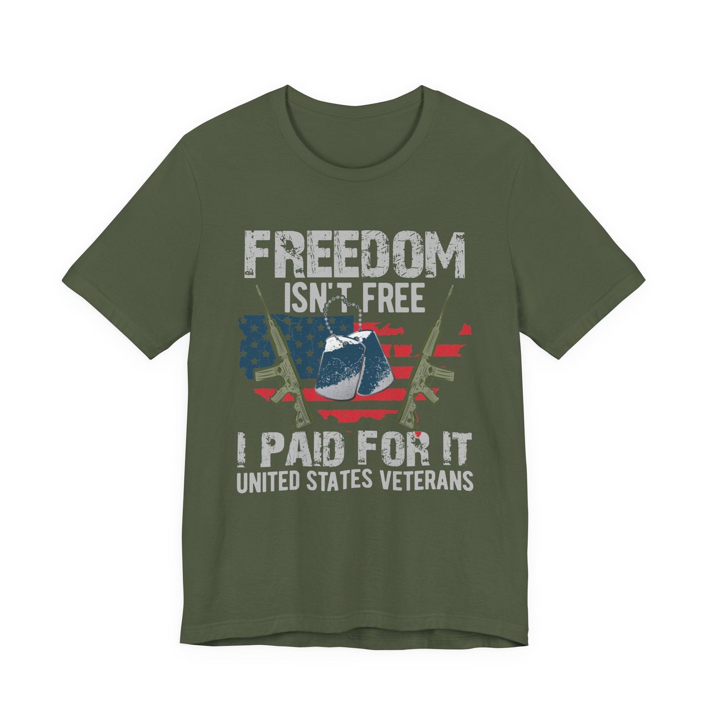 Army Veteran Patriotic Graphic Design Unisex Cotton T-Shirt v20