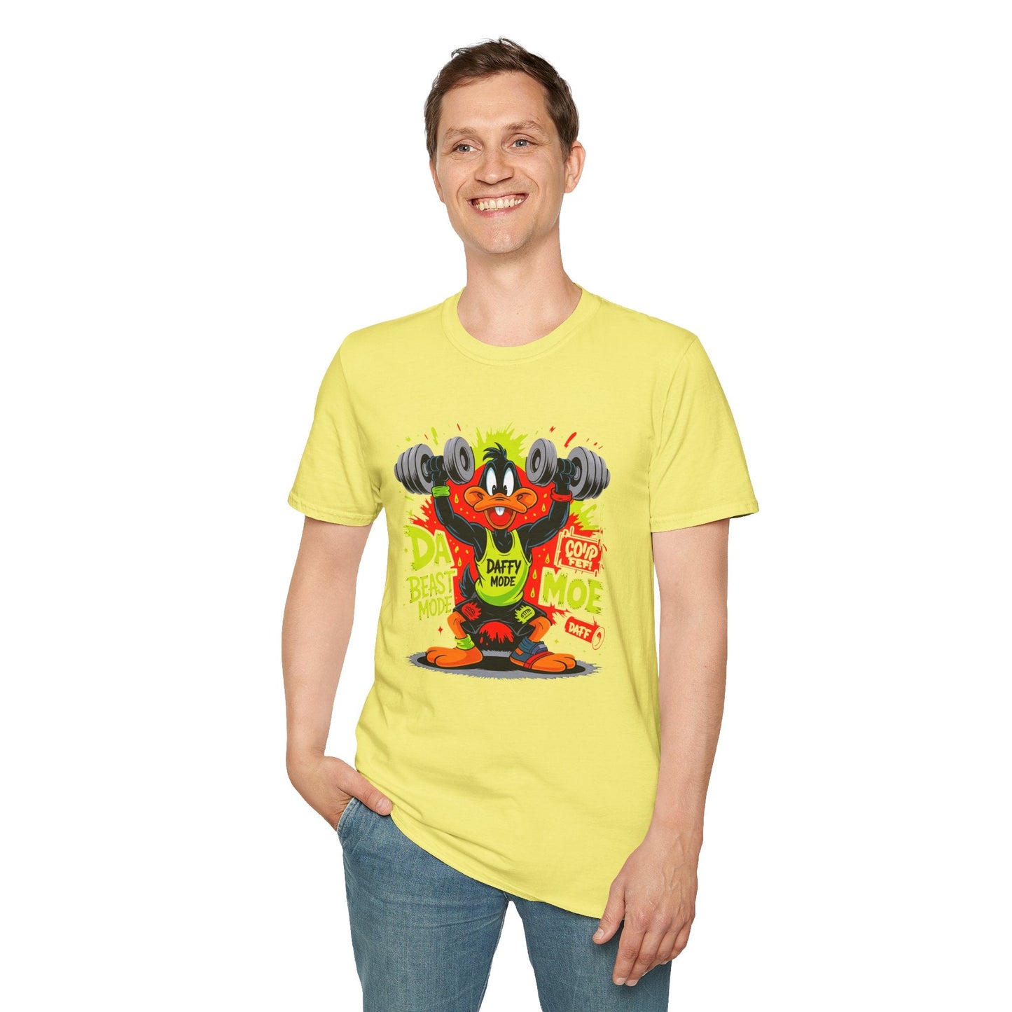 Unisex Cartoon T Shirt With Animation Design Funny Animals Tee Softstyle Gildan 64000