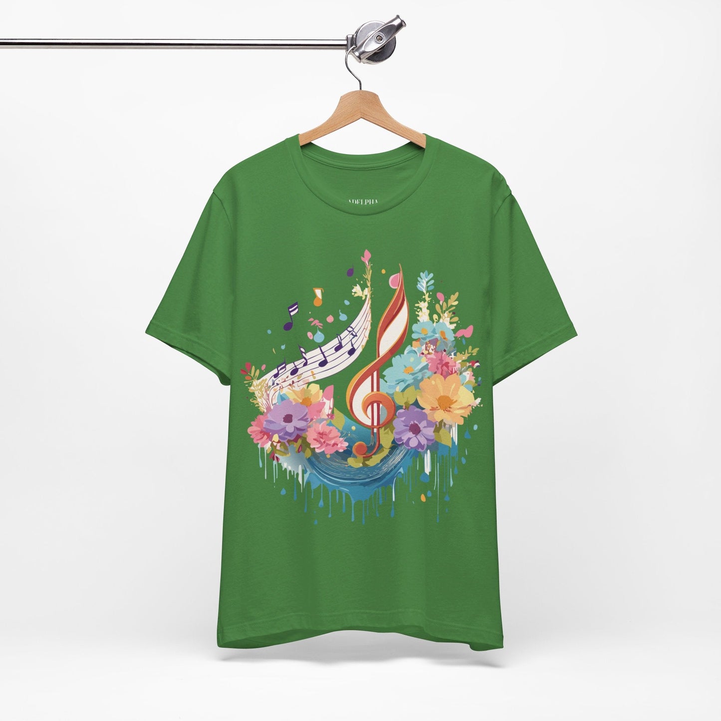 Music Graphic Unisex 100 Cotton Vintage Art with Musical Elements Tee 106