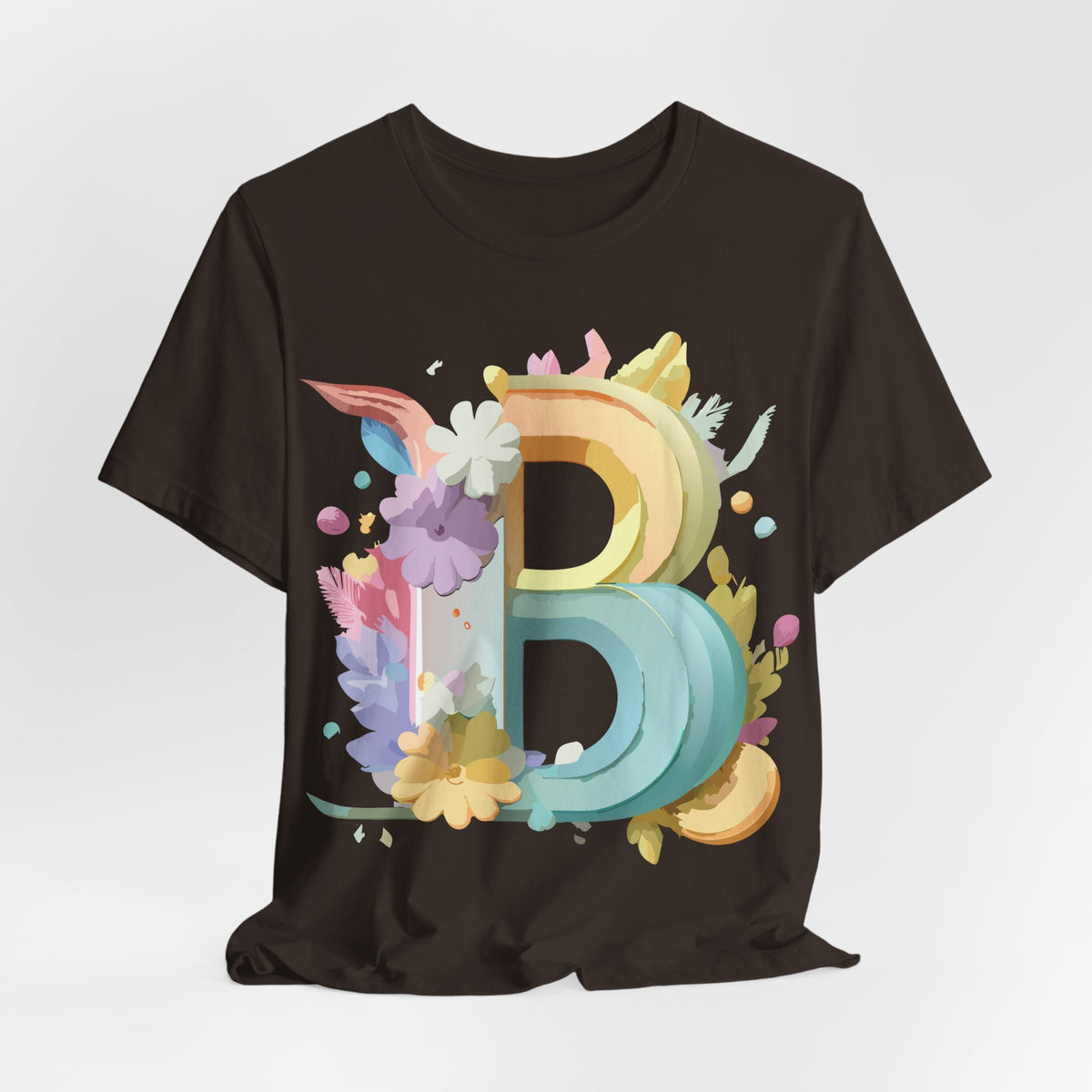 Letter B Graphic Unisex Cotton Bella+Canvas Tee with Art Letter Design