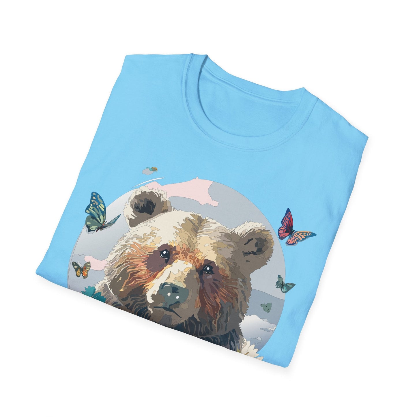 Bear T Shirt Unisex Gildan Softstyle Cotton Tee With Teddy Bear Design Lightweight Comfort