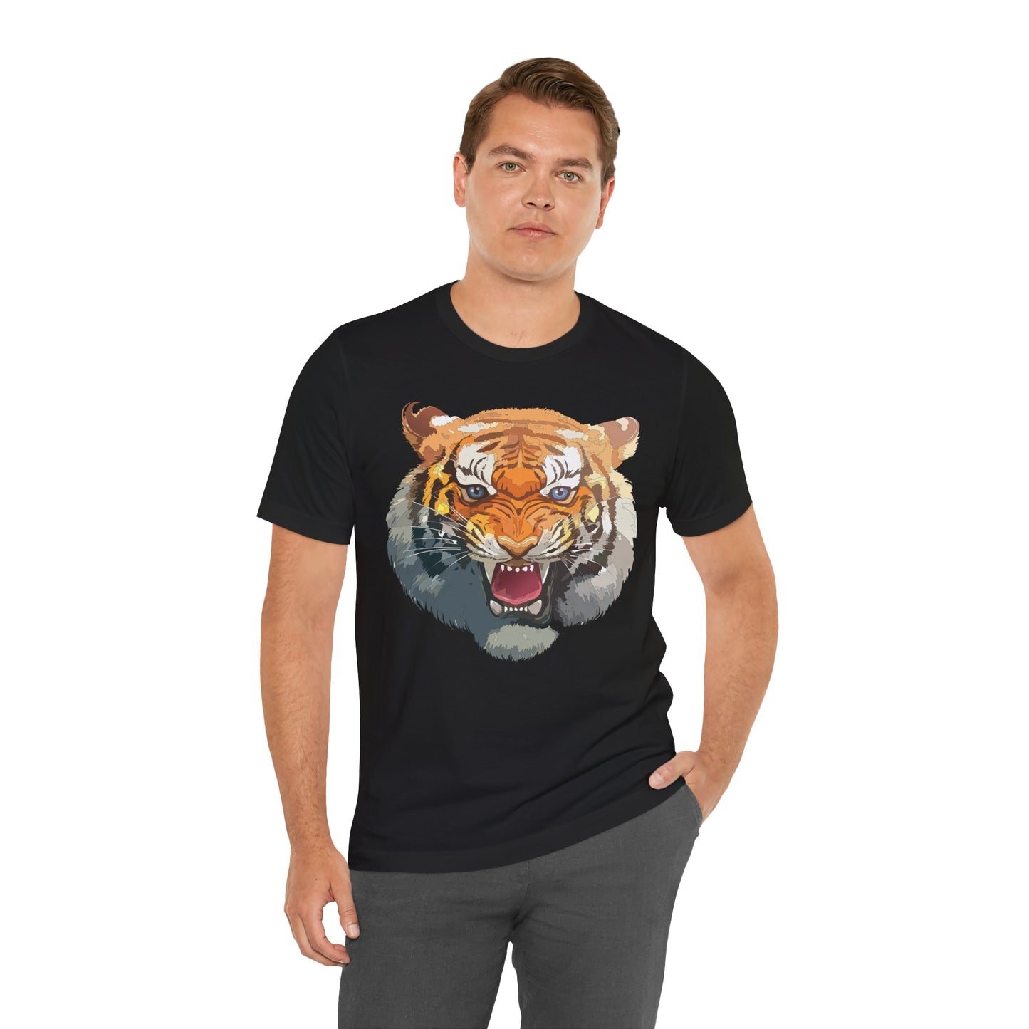 Tiger Shirt, Animal Shirt, T-Shirt with Tiger, Art Design Tee, Animal Tees, Safari T-Shirt, Graphic Design Tee 14