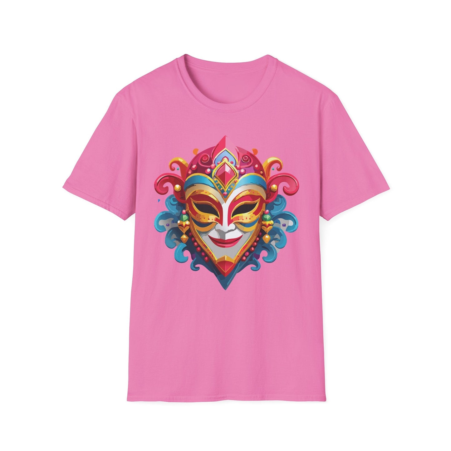 Mask Tee Shirt Unisex Masquerade Tees Softstyle 64000 100 Percent Cotton Lightweight Breathable