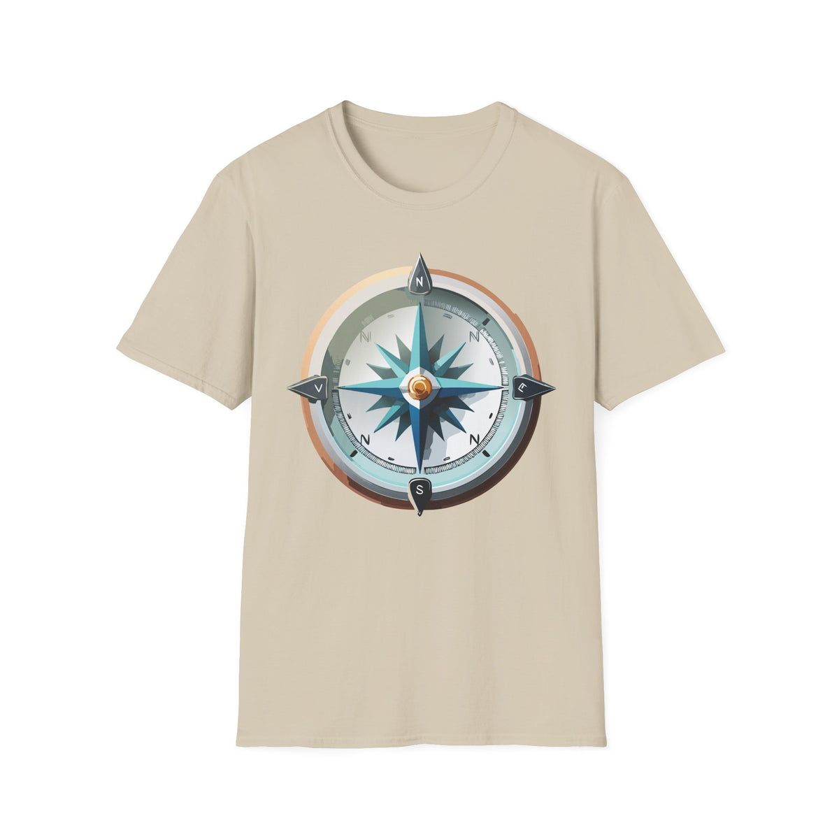 Vintage Compass Tee | Nautical Compass T-Shirt, Adventure Travel Graphic Design Unisex 100 Cotton Gildan T-Shirt