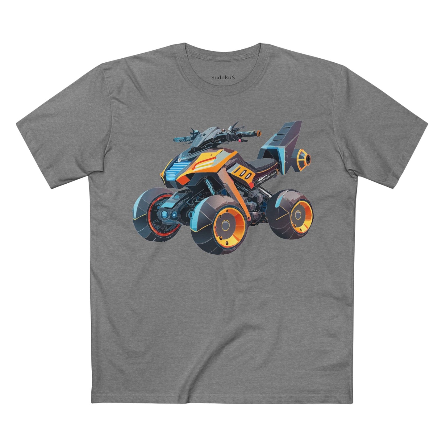 Moto Bike Graphic Unisex 100 Cotton Staple Tee 13