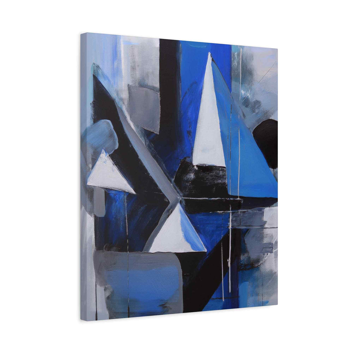 Blue Abstract Painting Print Canvas 20x24,20x30,24x30, 24x32,24x36,30x40, 32x48,36x48,40x60 Pine-Wood Inner Frame ABS-26