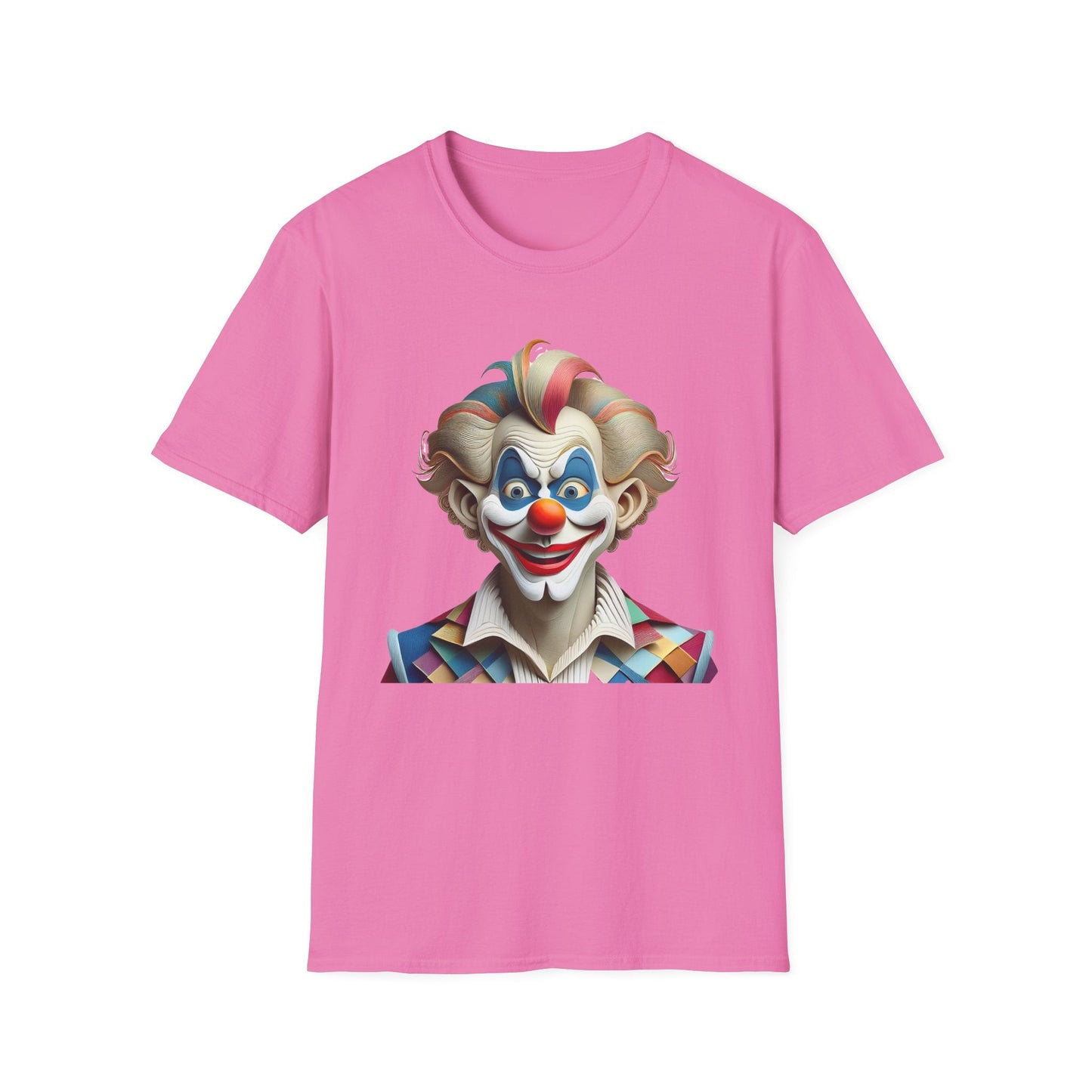Unisex Clown Shirt Funny Man Circus Tee Softstyle Gildan 64000 Short Sleeve Everyday Comfort