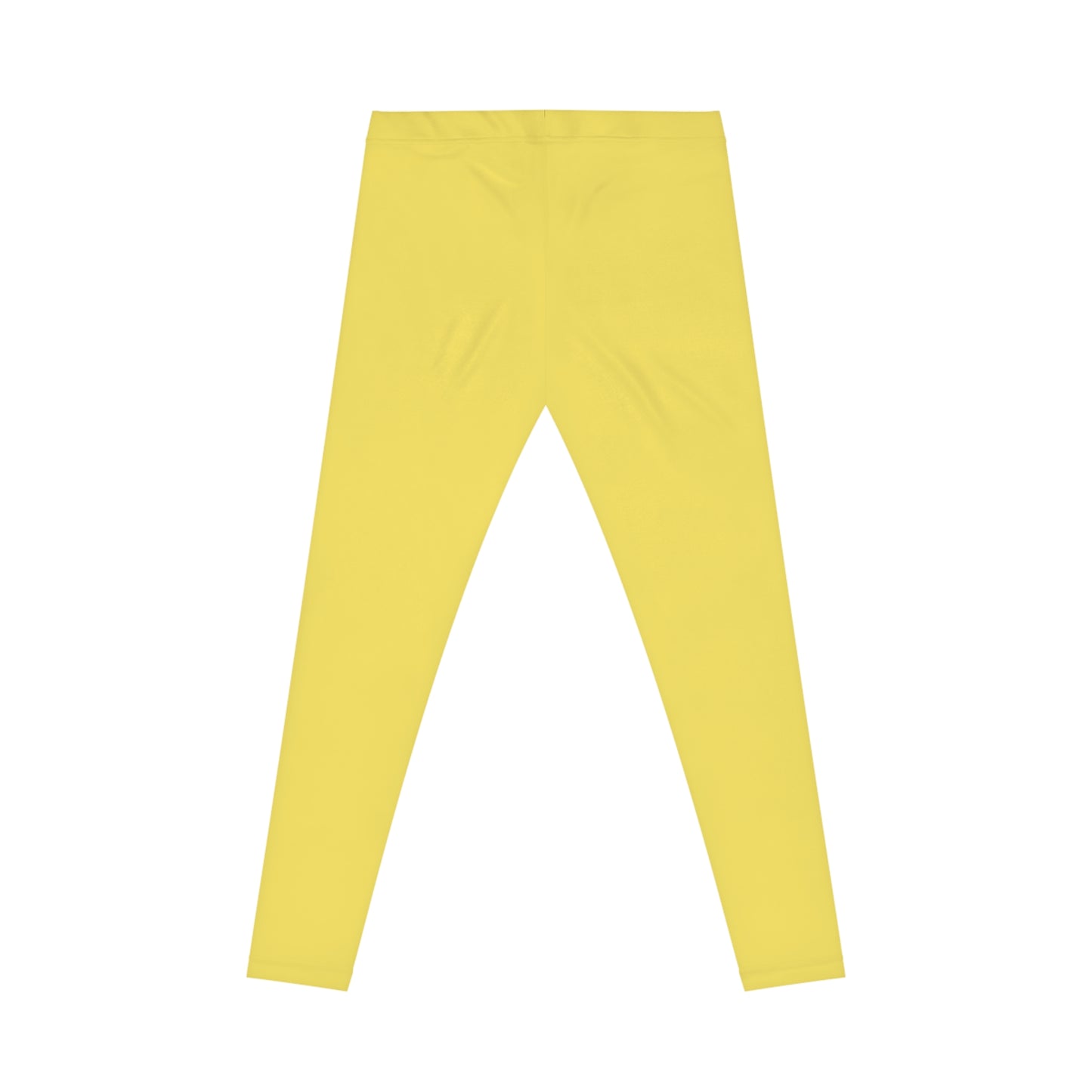 True Yellow Color Women's Poly-Span Casual Leggings XS-2XL