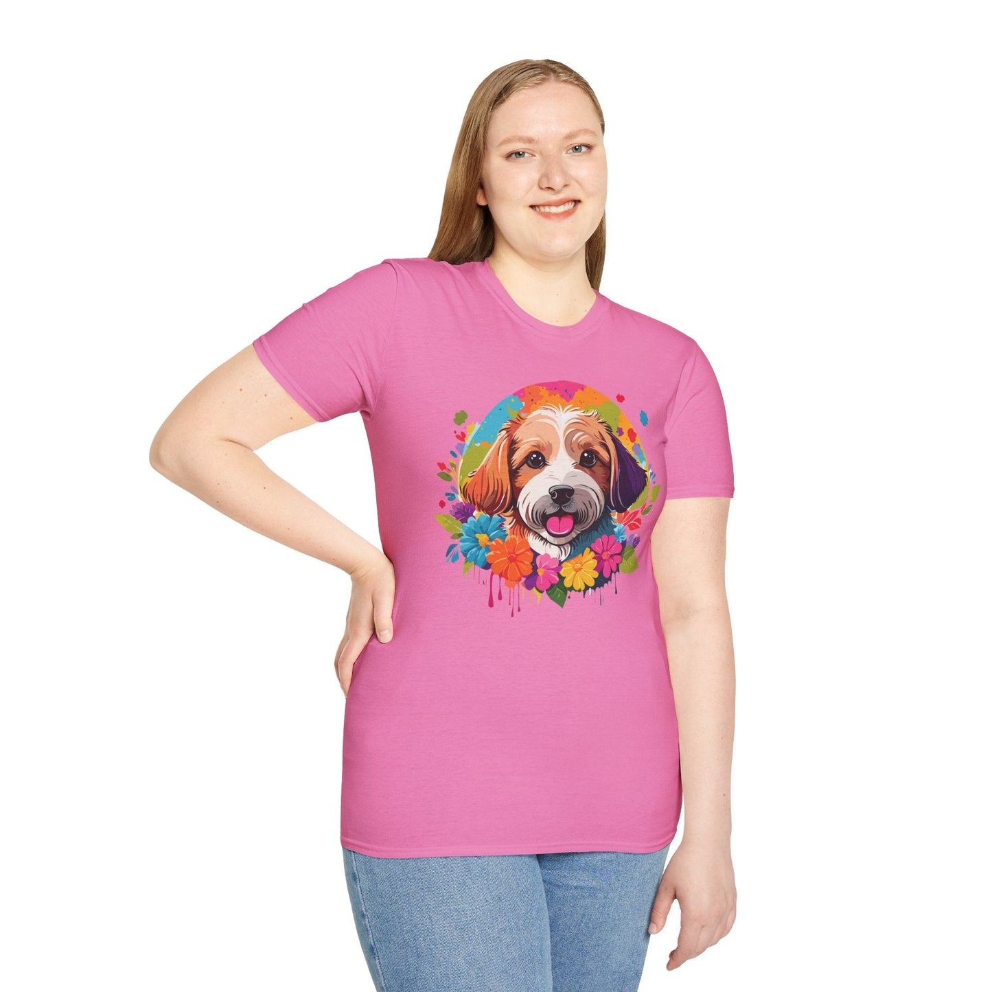 Unisex Dog Shirt Softstyle Cotton Tee Gildan 64000 Animal Tee