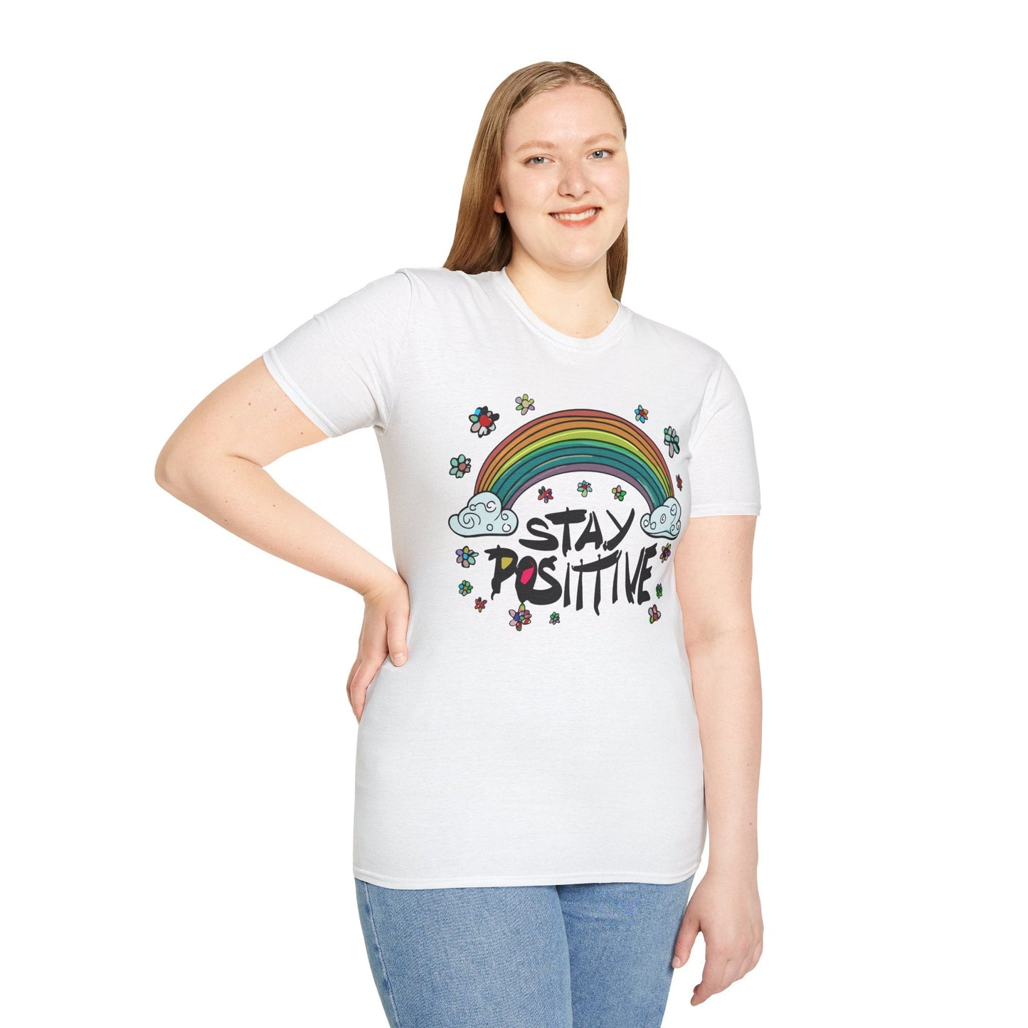 Positive Slogan T Shirt Unisex Softstyle Tee With Positive Words And Good Quotes Gildan 64000