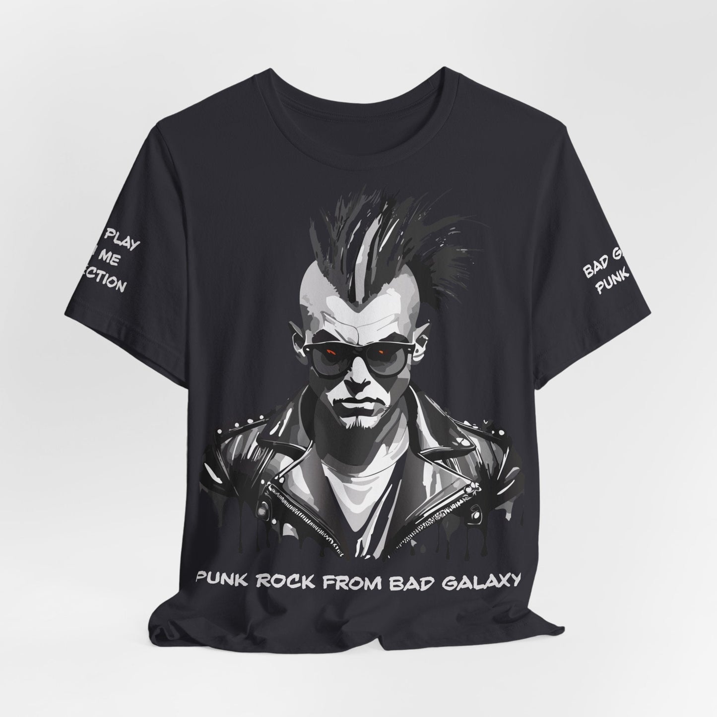 Punk Rock Tee Shirt From Bad Galaxy Made To Order 100 Percent Cotton Eco Friendly Inks
