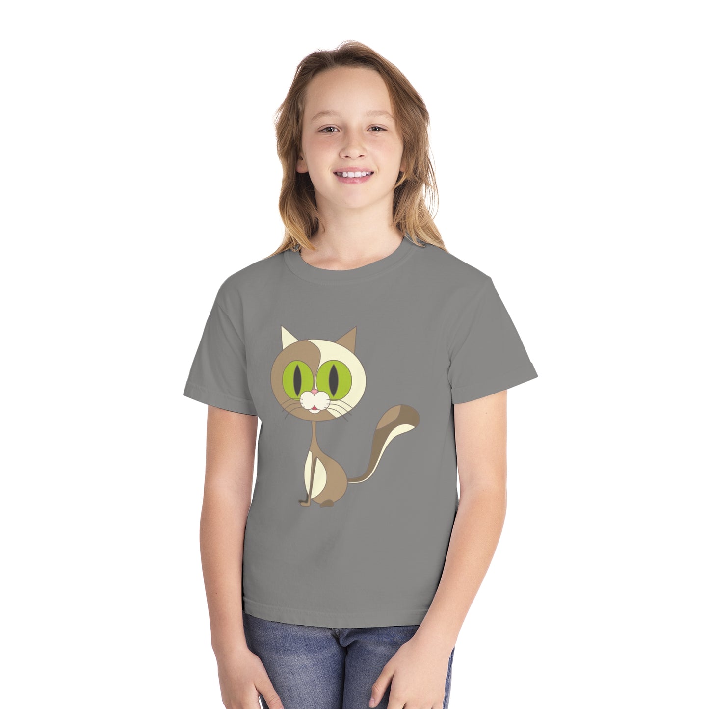 Youth Tee Shirt with Little Cat