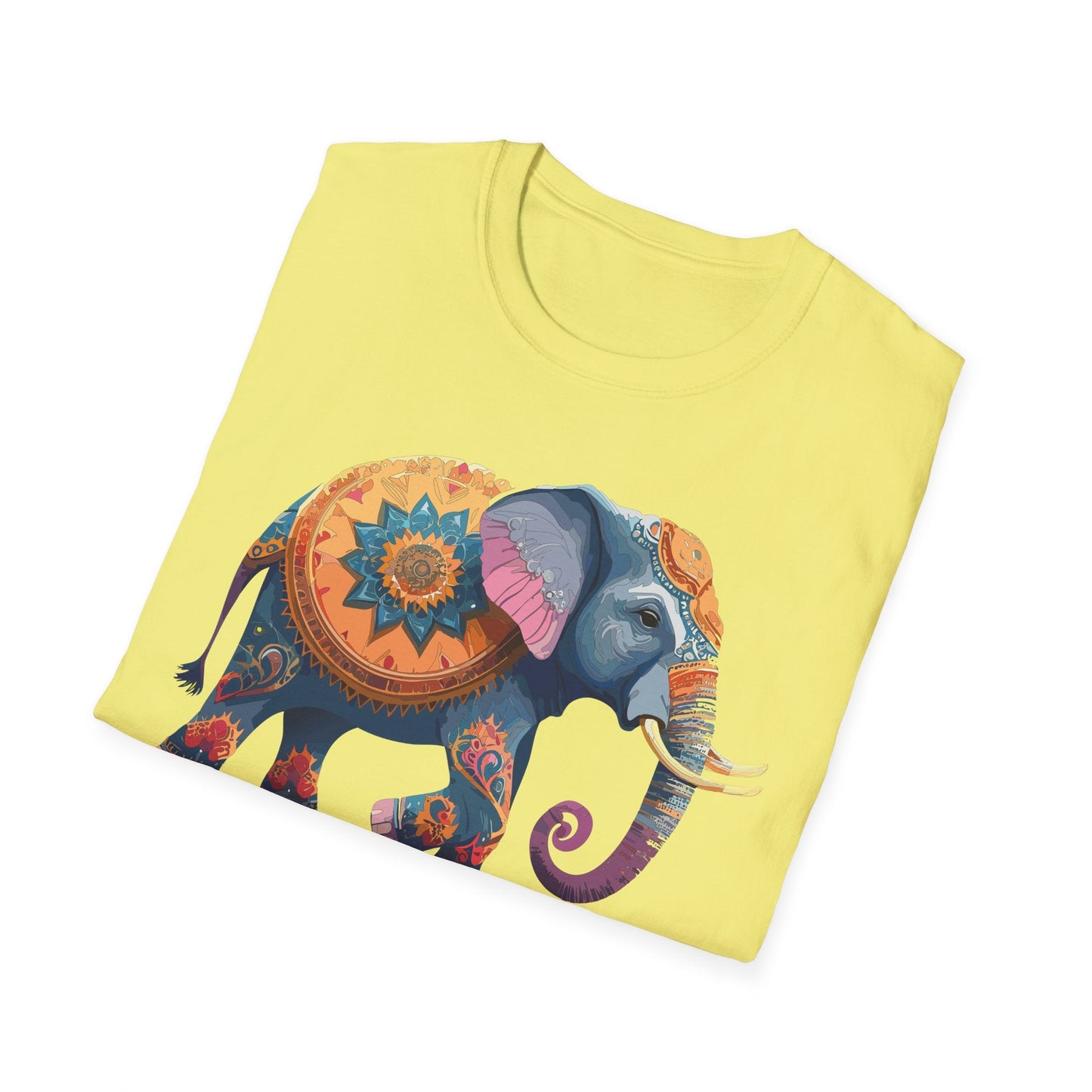 Elephant T Shirt Unisex Gildan Softstyle Tee 100 Percent Ring Spun Cotton Animal Shirt
