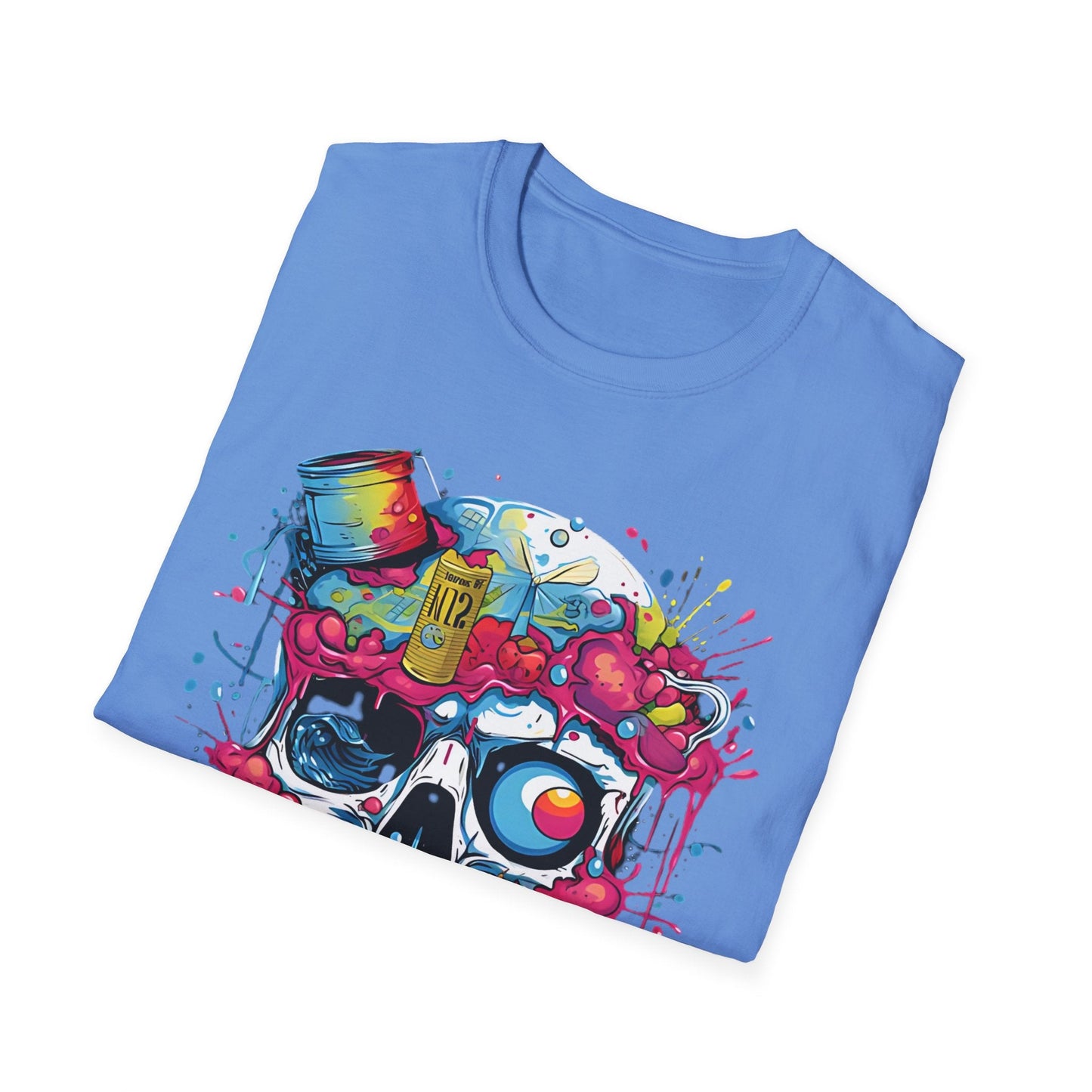 Skull Graphic Unisex Cotton T-shirt with Skeleton Artwork Design 26