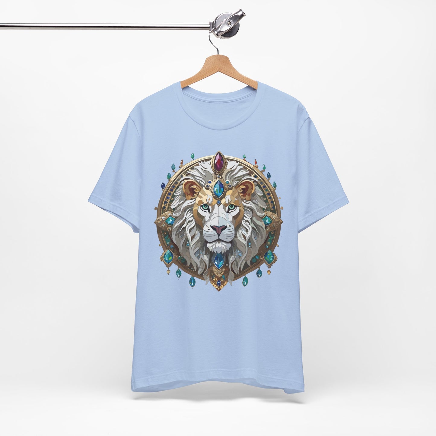 Unisex Lion Graphic Tee, Animal Shirt, Tee Shirt with Lion, Medallion T-Shirt, Animal Medallion Tees