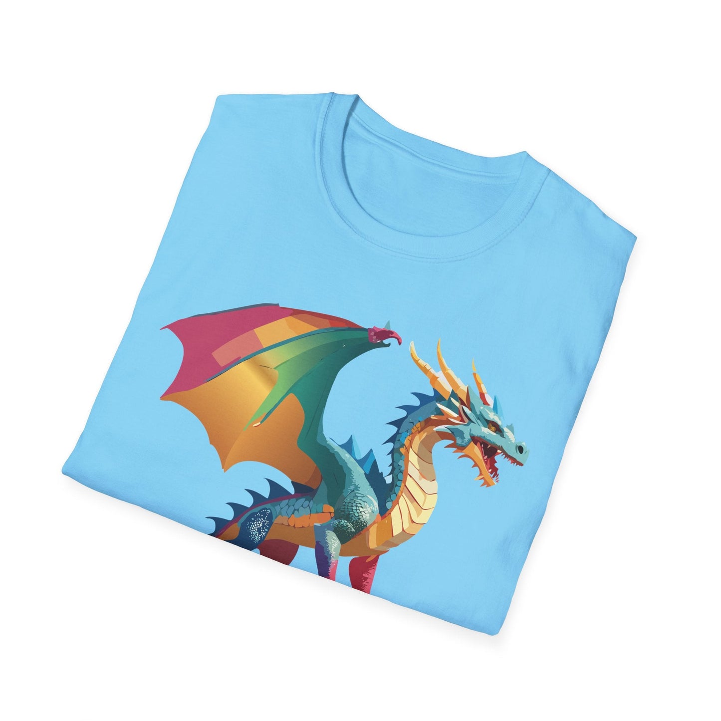 Dragon T Shirt Unisex Dragon Shirt Animal Design Tee Softstyle 100 Percent Ring Spun Cotton